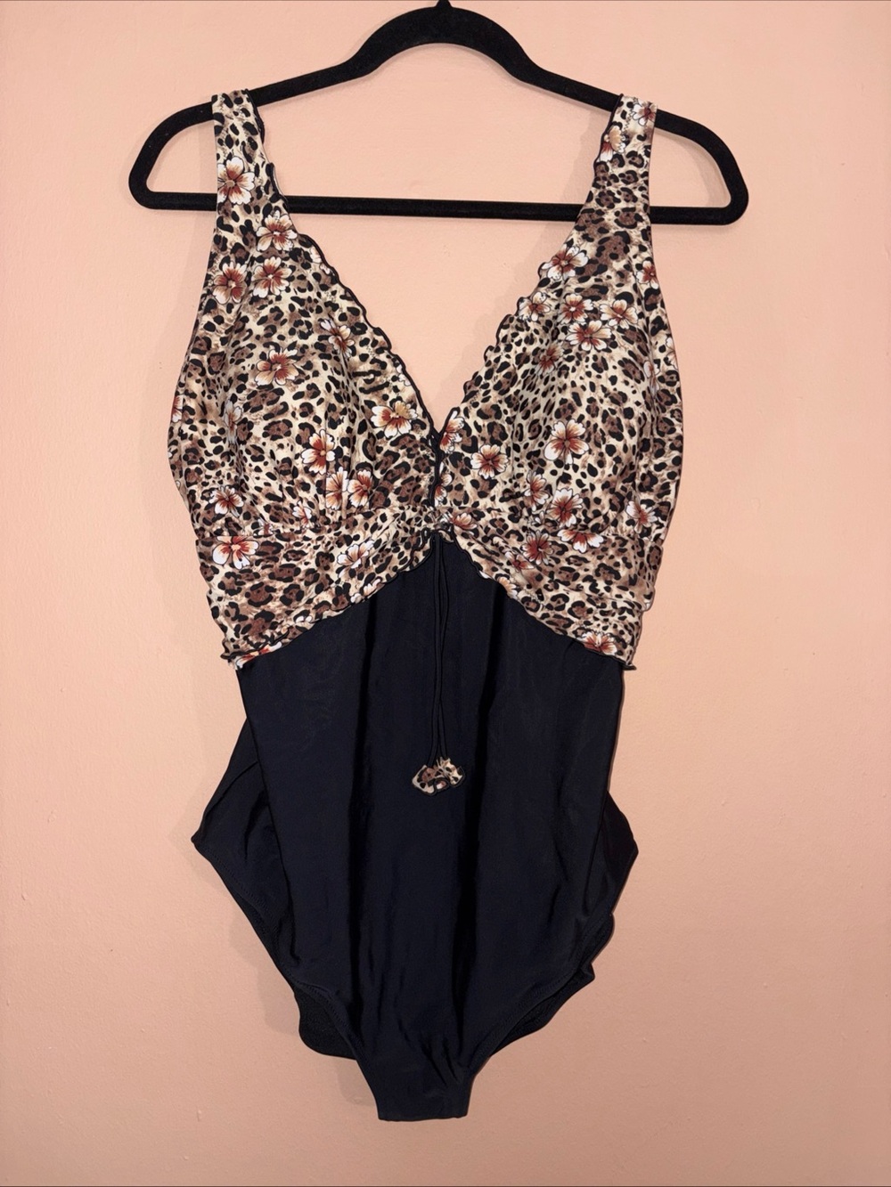 Profile by Gottex Black/ Leopard Onepiece Swimwear Size 18W